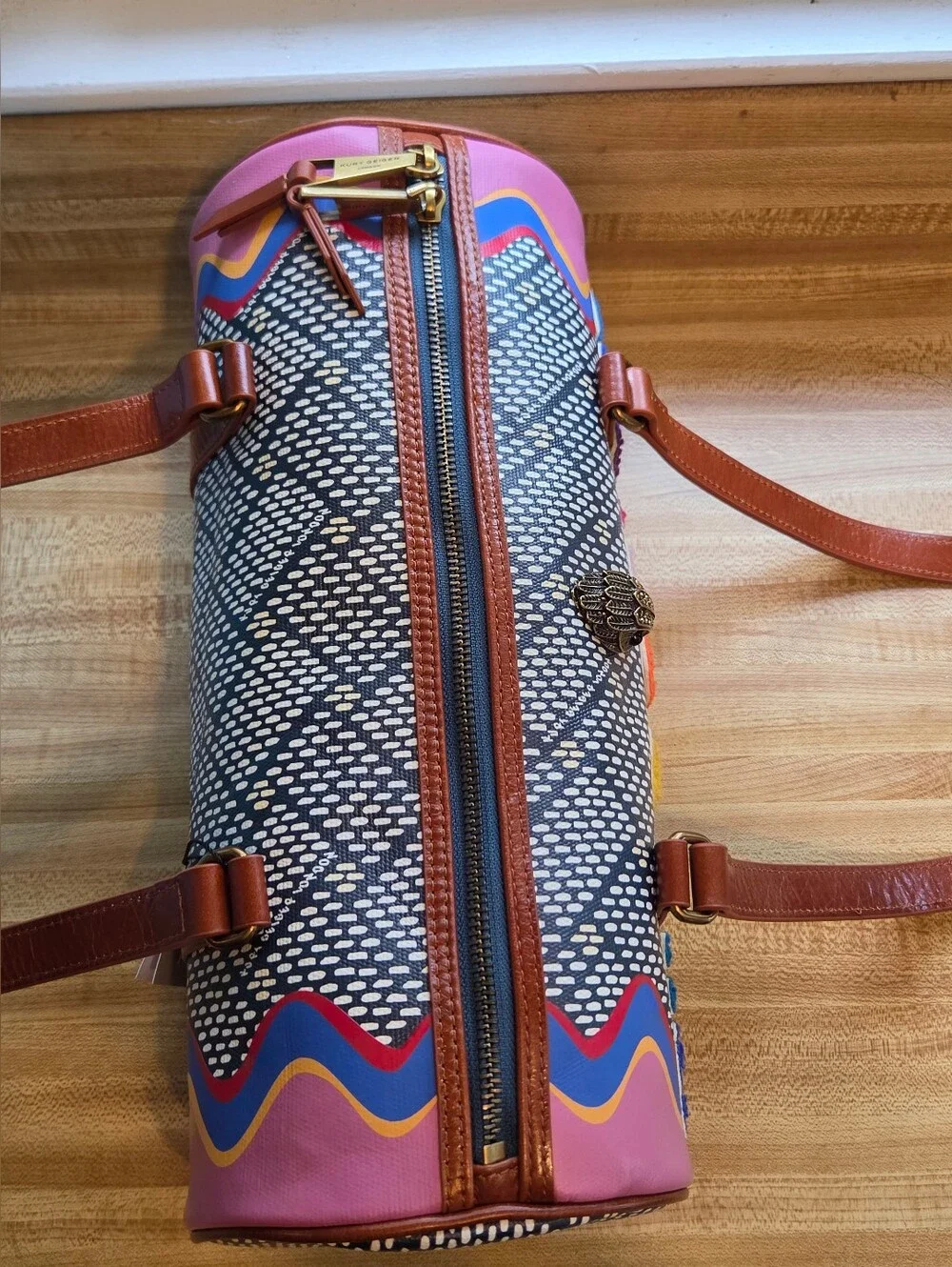 Kurt Geiger NWT Current Season Varsity Barrel Bag W/Dustbag